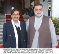 pm+secretary general saarc