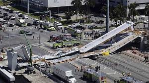 Footbridge collapses